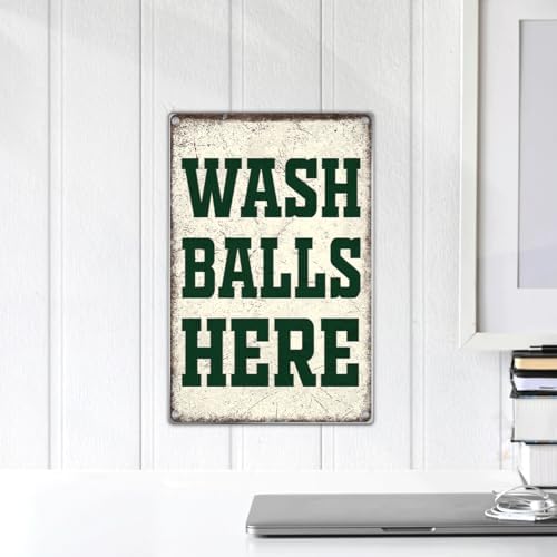 Wash Balls Here Metal Sign 8 x 12 Inch Golf Decor Funny Ball Tin Wall Art - Image 6