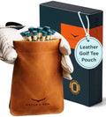 Leather Golf Tee Bag, Valuables Pouch by EAGLEASH
