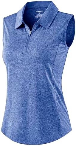 G Gradual Women's Golf Shirts Lightweight 1/4 Zip Collared Tank Top by GGradual