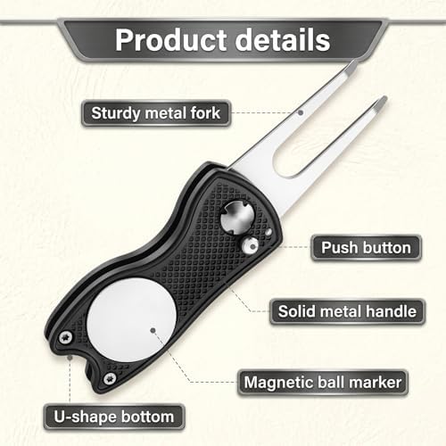 Golf Divot Repair Tool, Foldable Metal Tool - Image 3