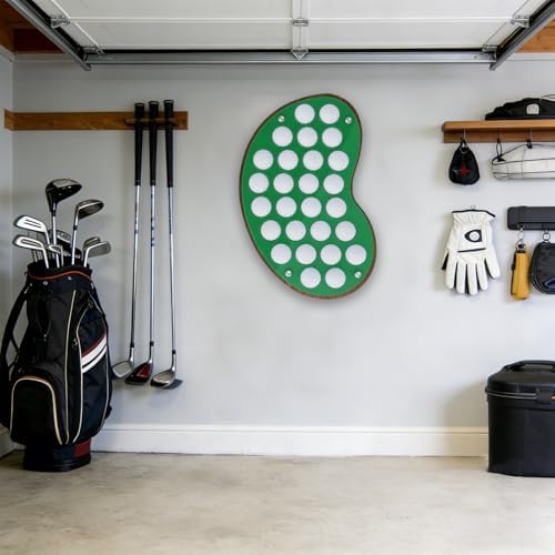 27 Balls Solid Wood Golf Ball Display Wall Mount - Image 6