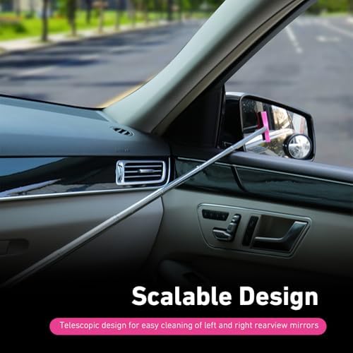 CouTun Car Side Mirror Squeegee, Retractable Car Rearview Mirror Wiper - Image 6