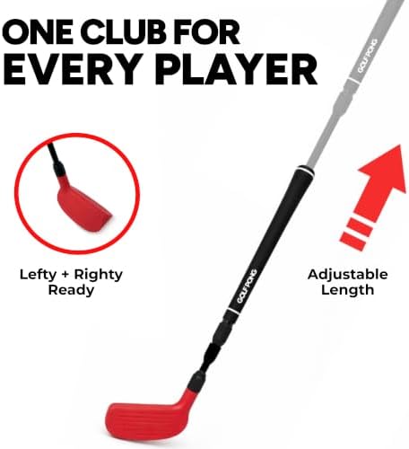 Golf Pong Chipping Game, 2 Boards, 2 Adjustable Ambidextrous Clubs - Image 4