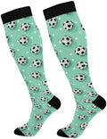 White Baseballs Stitching Compression Sock by Unknown