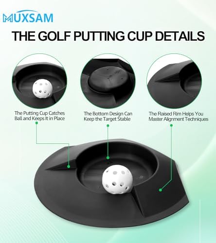 6 Pcs All-Direction Putter Cups Practice Black Golf Putting Cup - Image 6
