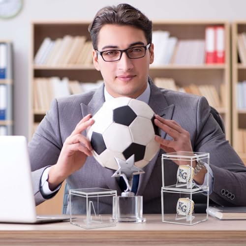 Championship Ring Display Case 6pcs Clear Acrylic Plastic Baseball Display Case - Image 4