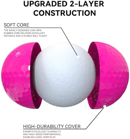 Colored Golf Balls, High Visibility Easy to Find, Blank No Logo - Image 2
