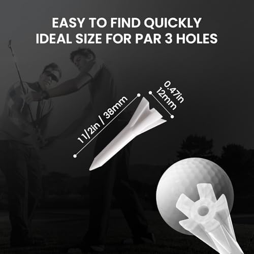 VEASAERS Short Golf Tees Plastic 1 1/2 inch - Image 3