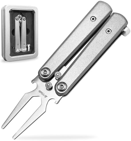 Golf Divot Repair Tool, Foldable Stainless Steel by ARTTODO