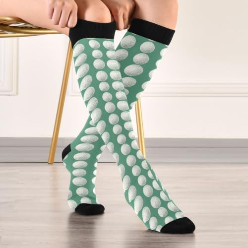White Baseballs Stitching Compression Sock - Image 3