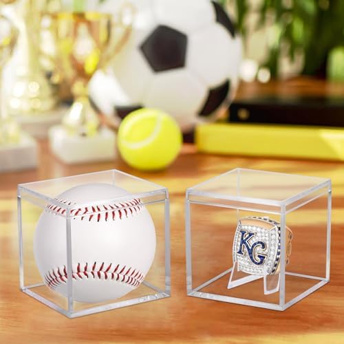 3 Pack Championship Ring Display Case Clear Acrylic Display Case Mini Football - Image 6