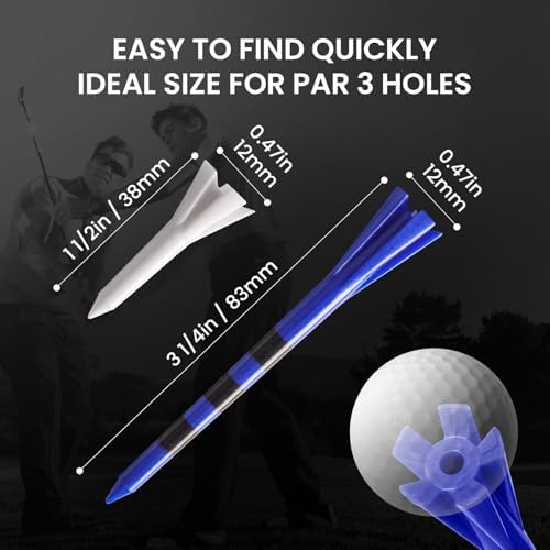 FINGER TEN Golf Tees Plastic 100 Pack - Image 6