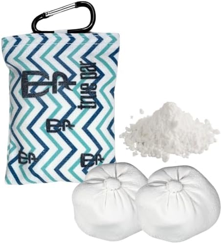 Disc Golf Chalk Bag Bundle | 2 Extra Chalk Balls Included | Refillable Grip by TrueParDiscGolf