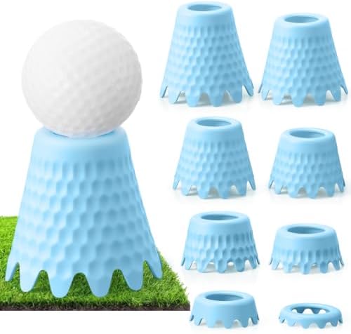 Foilswirl Golf Simulator Tees, 8 Fixed Heights Indoor Golf Mat Tees by Foilswirl