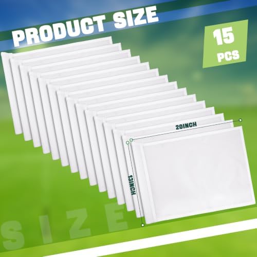 Nuenen Golf Flags 20" L x 13" H White Golf Pin Flag 420d Nylon - Image 2