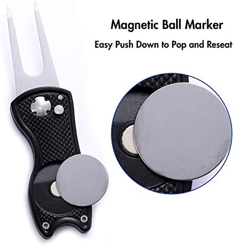 2 Pack Metal Foldable Golf Divot Tool - Image 3