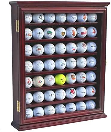 DisplayGifts 49 Golf Ball Display Case Cabinet Wall Rack Holder Frame - Image 3
