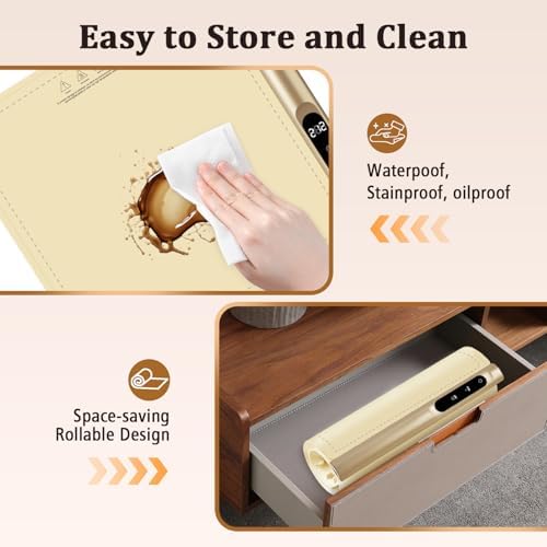 Warming Mat for Food, Electric Warming Tray, 6 Temp & Timer - Image 5