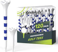 SAPLIZE Upgraded 4-Prong Plastic Golf Tees, 120 Pack Mixed Set or 100 Pack by SAPLIZE