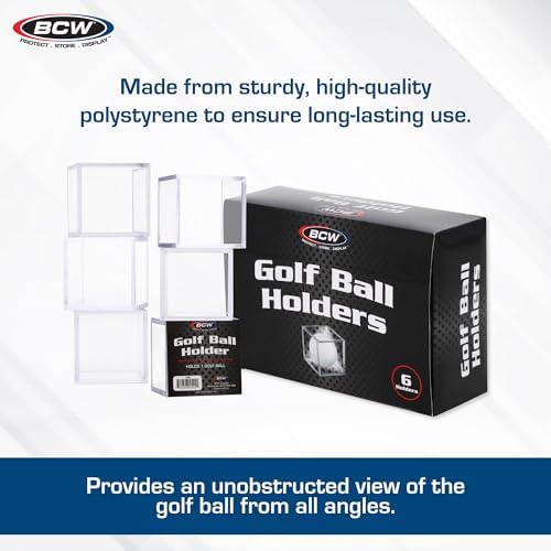 BCW Golf Ball Display Case -6ct | Clear Polystyrene Shell Golf Ball Display | - Image 2