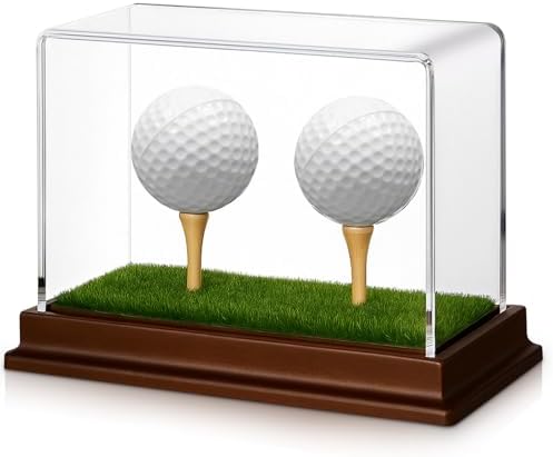 Weysat Golf Ball Display Case 2 in 1 Golf Ball Holder Stand Clear Acrylic by Weysat