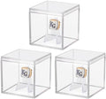3 Pack Championship Ring Display Case Clear Acrylic Display Case Mini Football by Hooqict