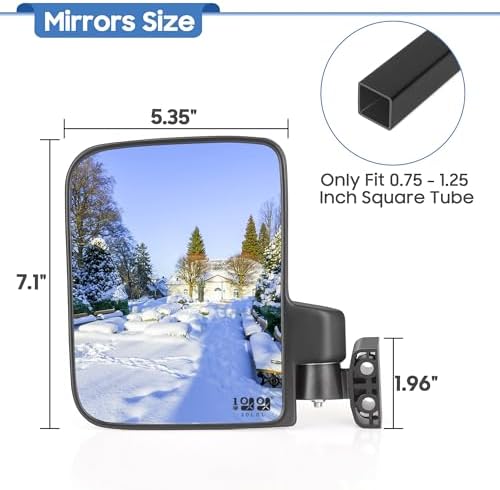 10L0L Golf Cart Mirrors No Drilling - Image 4