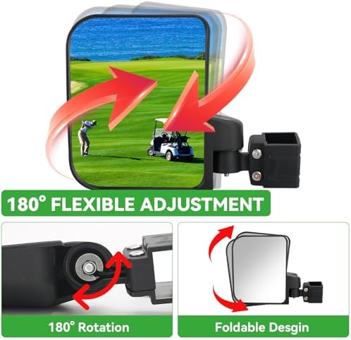 Golf Cart Side View Mirrors for EZGO Club Car Yamaha - Image 3