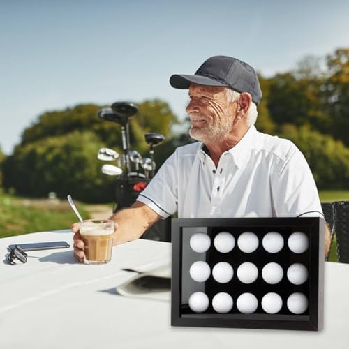 Golf Ball Display Case for 15 Balls, Wall Mount and Freestanding Shadow Box - Image 5
