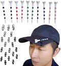 Golf Tee Holder Hat Clip, with 10 Golf Tees by Unknown