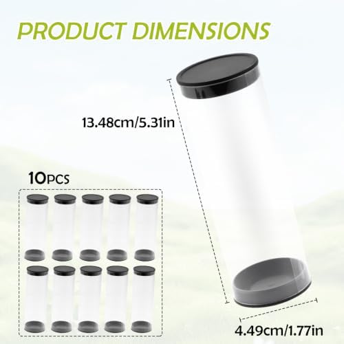 10 Pack Clear Tube Golf Ball Storage Case, Thickened Clear Golf Ball Tubes - Image 3