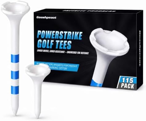 Oversized Head Golf Tees – 115 Pack, 3-1/4" & 1-1/2" Mixed Sizes, 4-Prong Low by Unknown