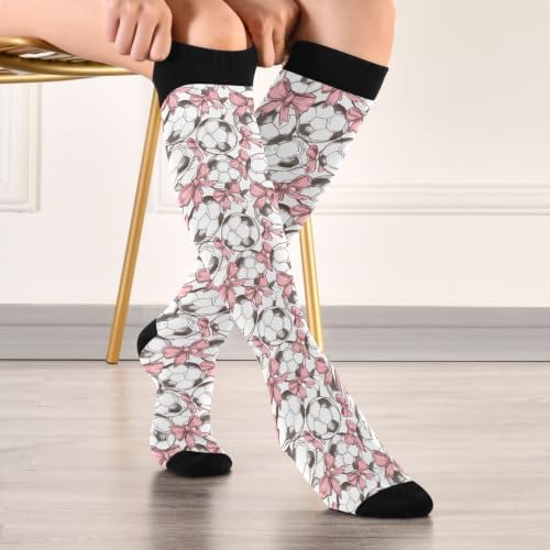 White Baseballs Stitching Compression Sock - Image 3