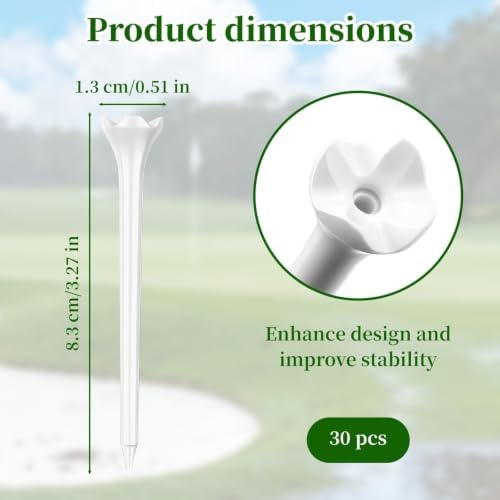 30PCS Plastic Golf Tees Bulk, 3 1/4'' Long Golf Tees - Image 2