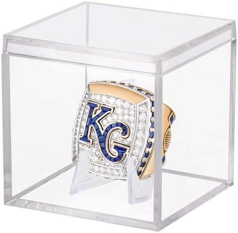Championship Ring Display Case Clear Acrylic Ring Case Display Box by Hooqict