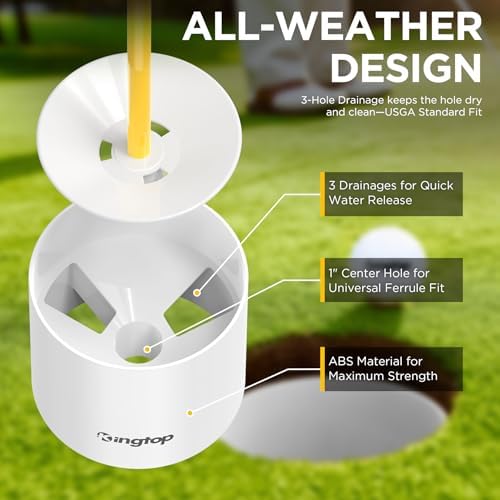 KINGTOP 3 ft Golf Flagstick and Hole Cup Sets - Image 4