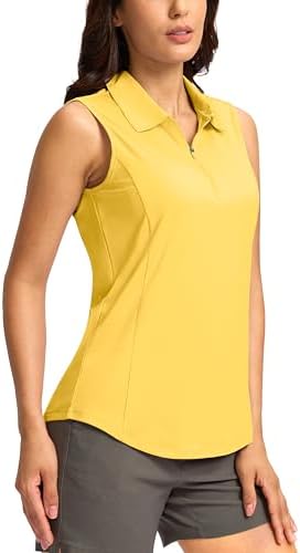 G Gradual Women's Golf Shirts Lightweight 1/4 Zip Collared Tank Top - Image 2