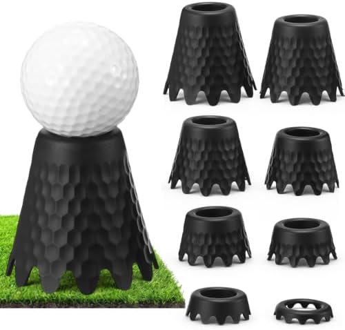Foilswirl Golf Simulator Tees, 8 Fixed Heights Indoor Golf Mat Tees by Foilswirl