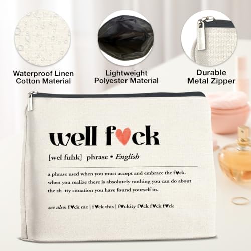 YeleY Funny Quote Makeup Bag Gift, Humorous Cosmetic Pouch - Image 3