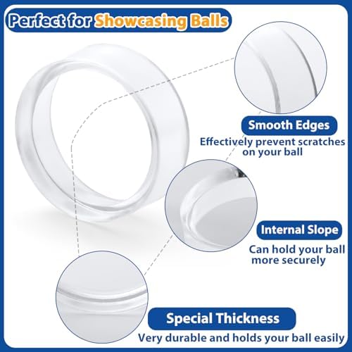 100 Pcs Baseball Holder for Baseball Display Case 1.22 Inches Round Acrylic - Image 4