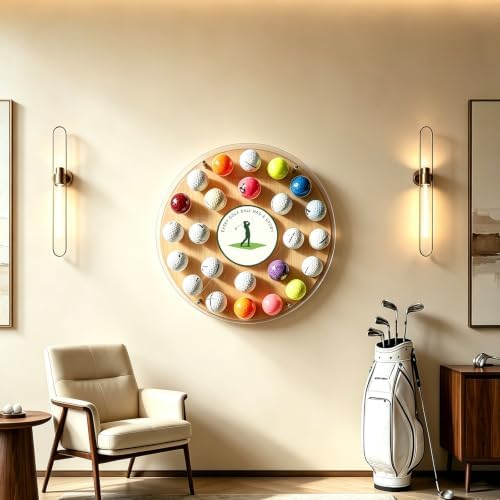 Golf Ball Display Rack, 24 Pieces Wood Acrylic Golf Ball Display case. - Image 2