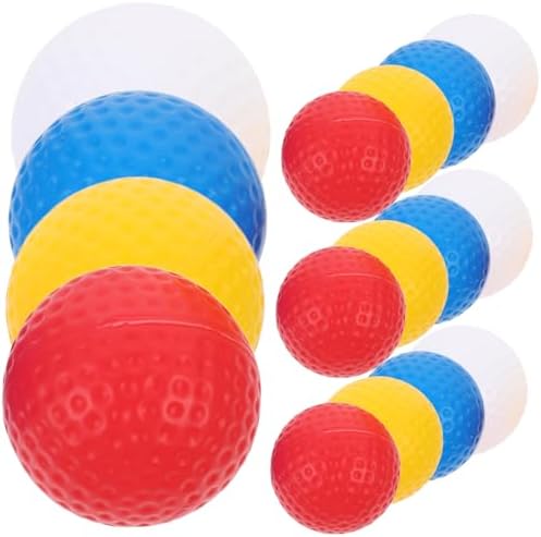 16pcs Colored Practice Golf Balls by EXHUMKY