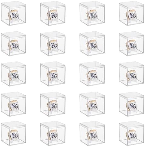 Championship Ring Display Case 20pcs Clear Acrylic Plastic Baseball Display by Waenerec
