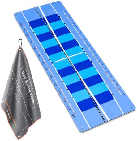 Golf Putting Mat & Golf Stance Training Towel Set, A Golf Putting Practice Aid by Unknown