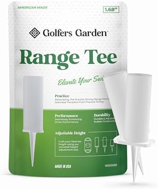 Range Tee with Built-in Cigar Cutter – Adjustable Height Golf Tee, Durable by Unknown