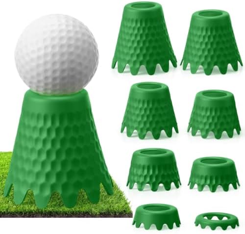 Foilswirl Golf Simulator Tees, 8 Fixed Heights Indoor Golf Mat Tees by Foilswirl