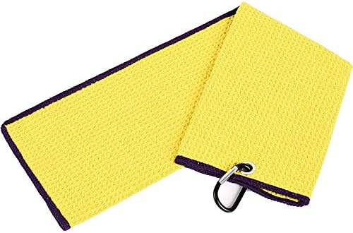 Golf Towel & Groove Cleaner Brush Kit, Tri-Fold Microfiber Waffle - Image 3