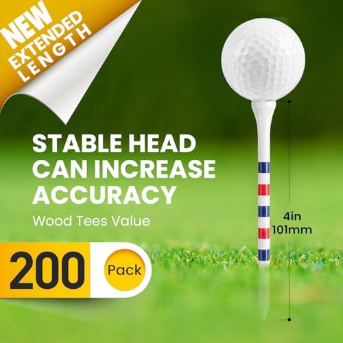 Golf Tees Wood Extra Long 4 Inch 200 Pack - Image 2