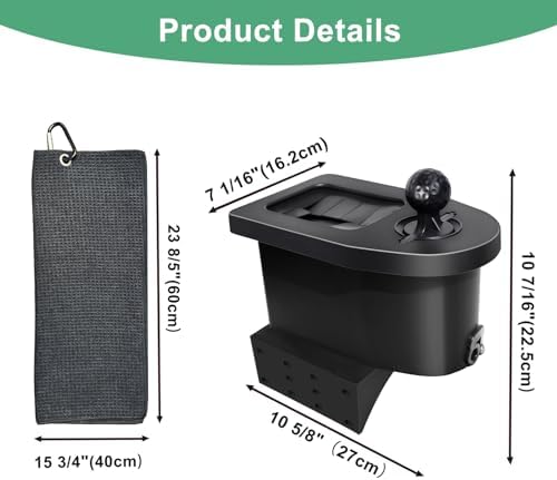 No-Drill Golf Cart Ball & Club Cleaner, Clamp-On Golf Club Head and Ball Washer - Image 5