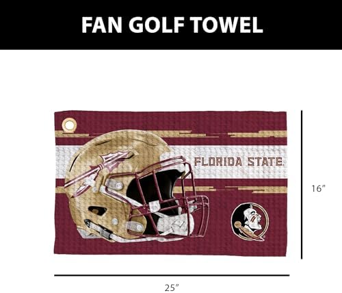 Northwest NCAA Golf Towel, Official Licensed Microfiber Waffle Fabric, - Image 4
